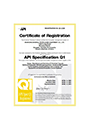 Сертификат API Q1